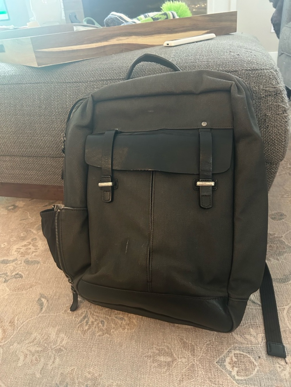 Timbuk2 canvas and leather backpack